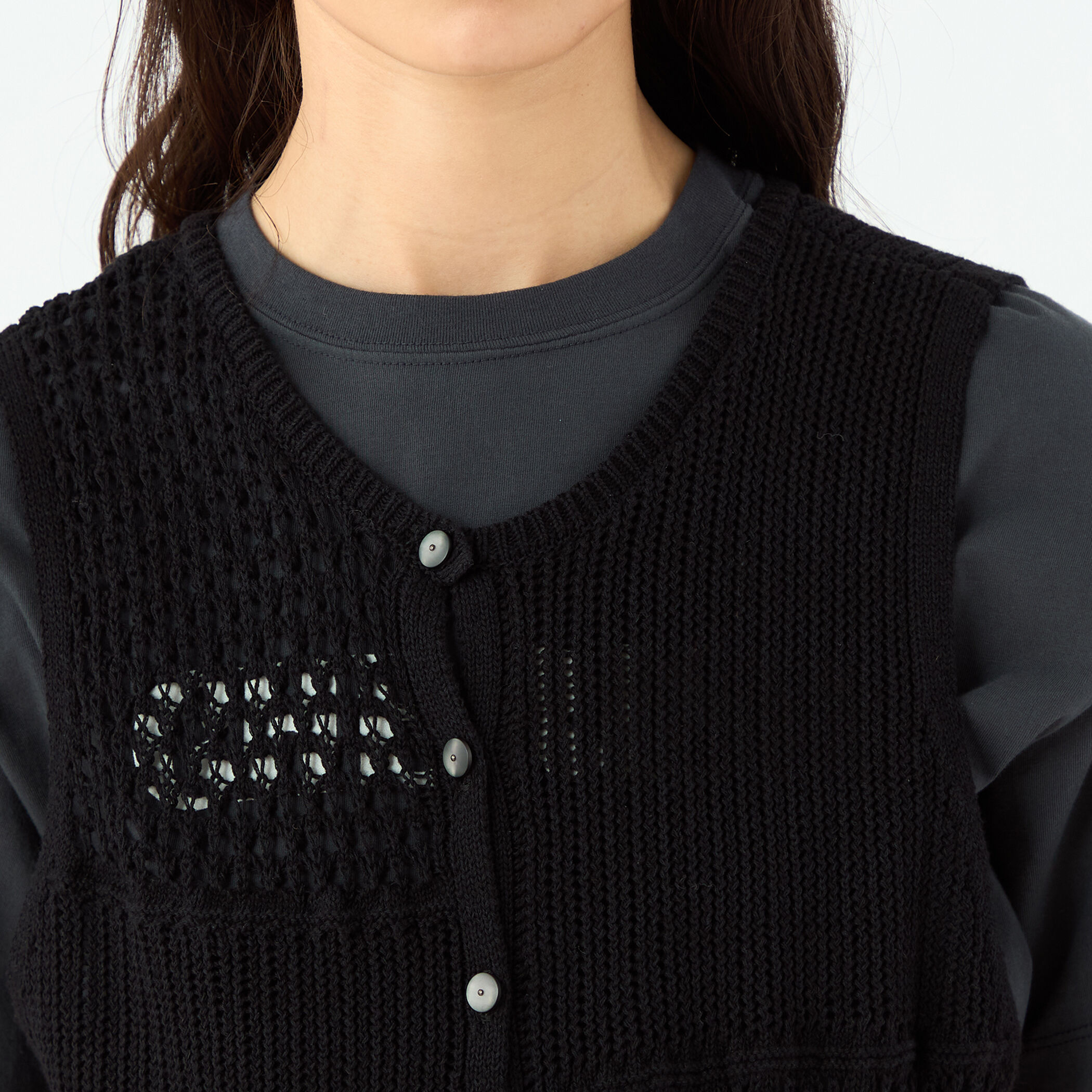 WEB限定】コットンレーシー ノースリーブワンピース