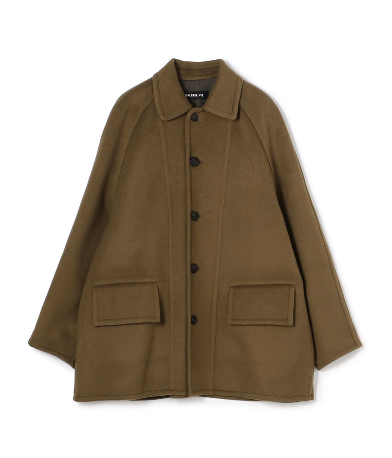 ウールダブルフェイス ステンカラーコート ウールダブルフェイス ステンカラーコート