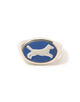 FERIAN oval ring PortlandBlue WhiteLeapin