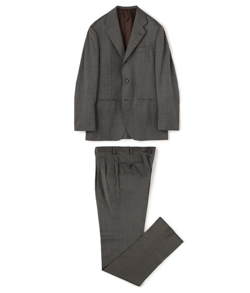 ウール シングルブレステッド3B+2プリーツ スーツ Ermenezild Zegna Traveller