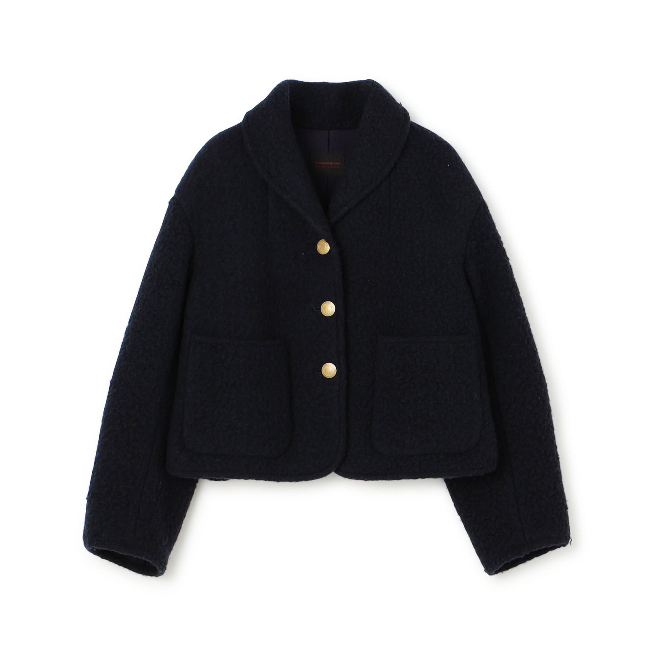 セールウールカシミヤ 美品トゥモローランド46厚手ウール ジャケット