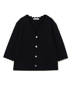 ウーステッドミラノリブ Vネックカーディガン