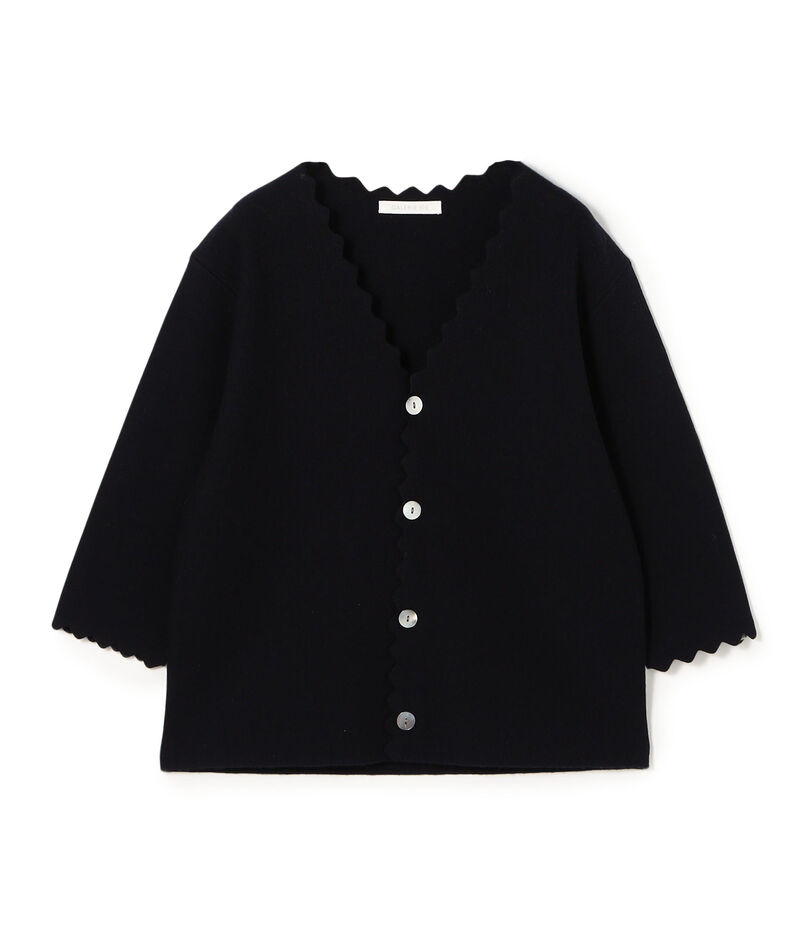 ウーステッドミラノリブ Vネックカーディガン