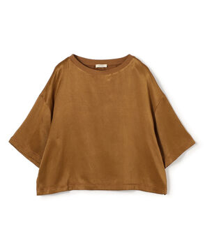 ソフトサテン ビッグTシャツブラウス