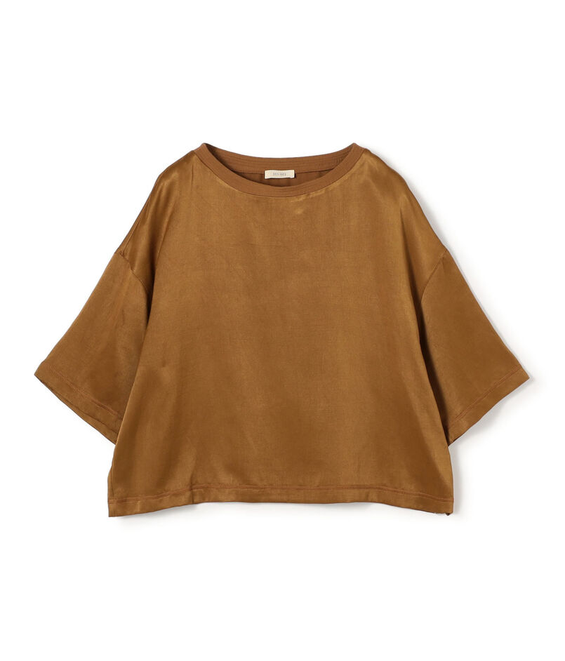 ソフトサテン ビッグTシャツブラウス