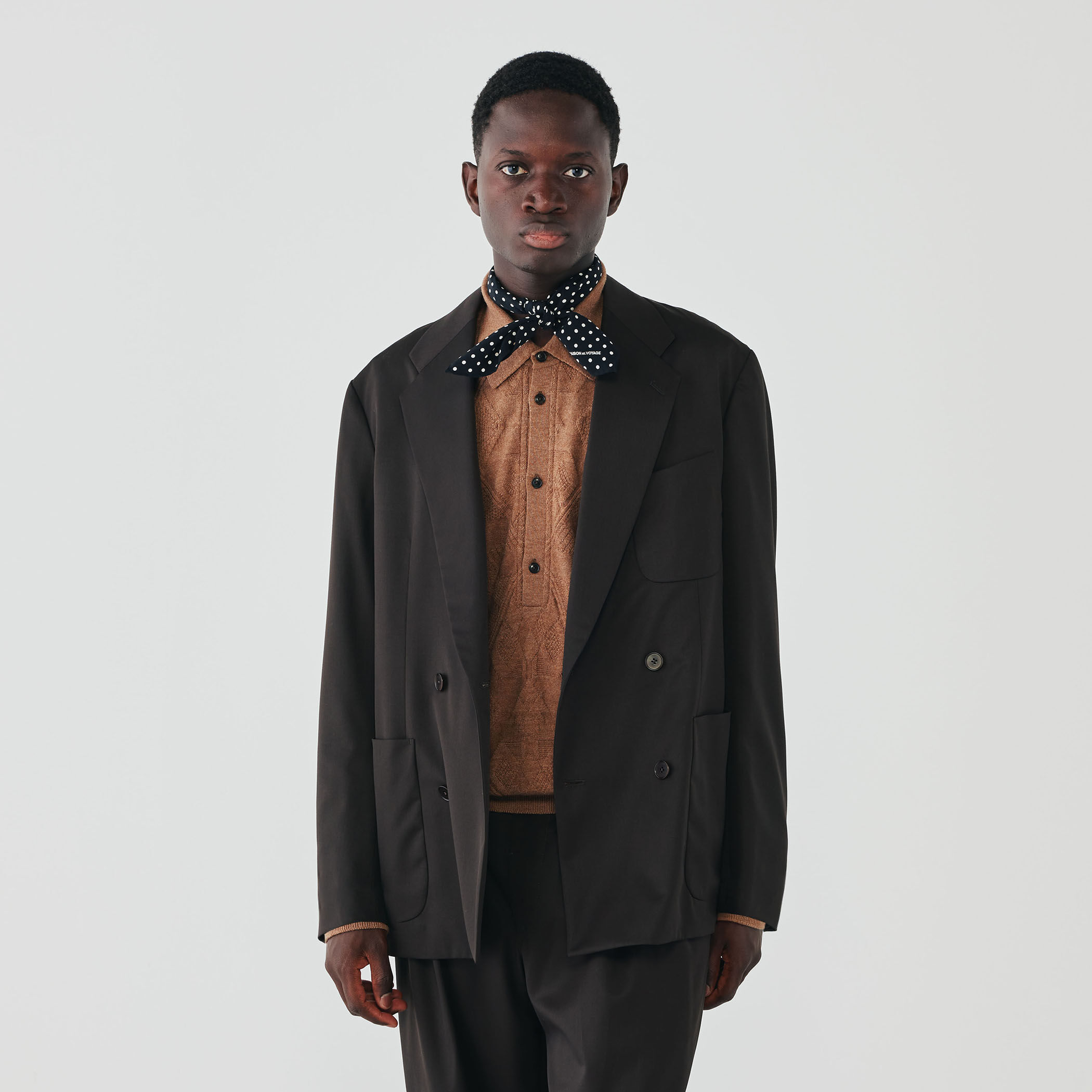 ウールギャバジン ダブルブレステッド4Bジャケット