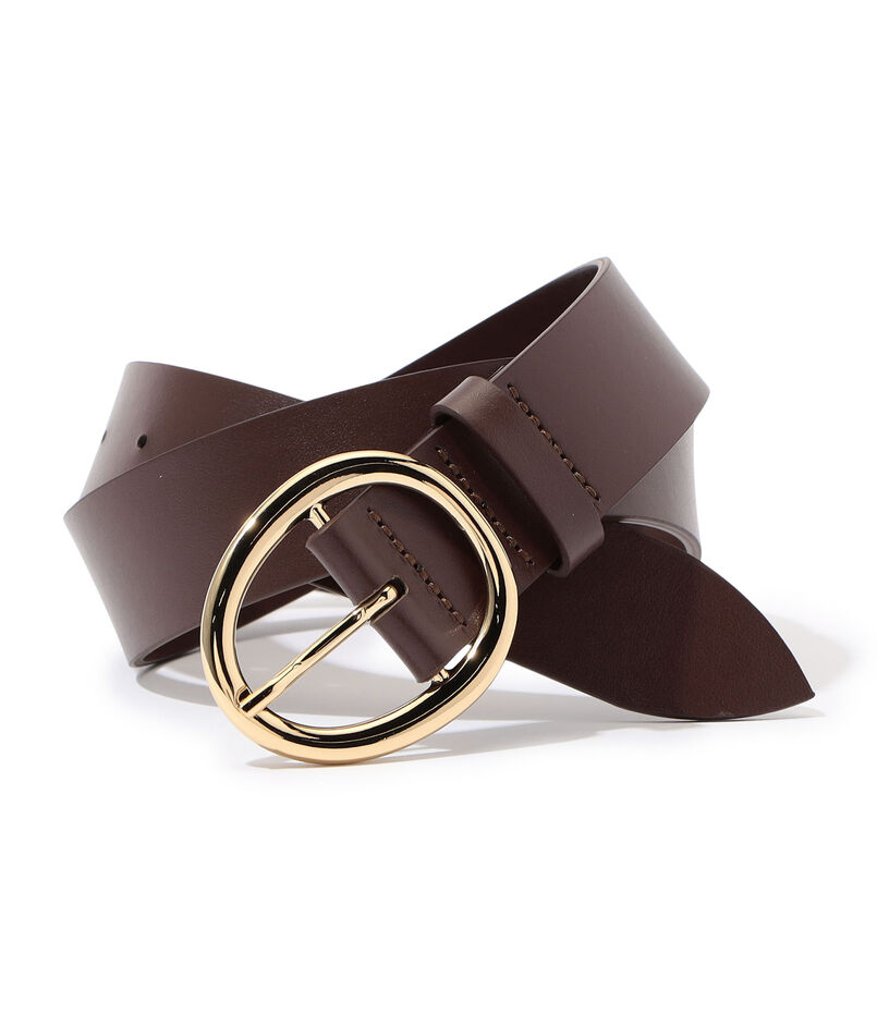LEFIJE ROUND BUCKLE レザーベルト