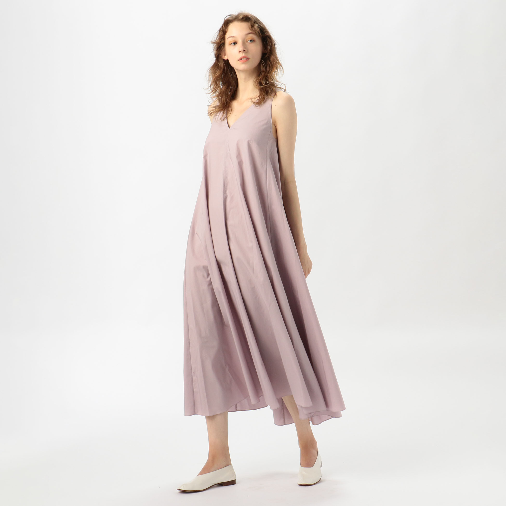 新品未使用✨CABAN コットンタイプライター Vネックフレアワンピース caban（キャバン）の「□コットンタイプライター Vネックフレア