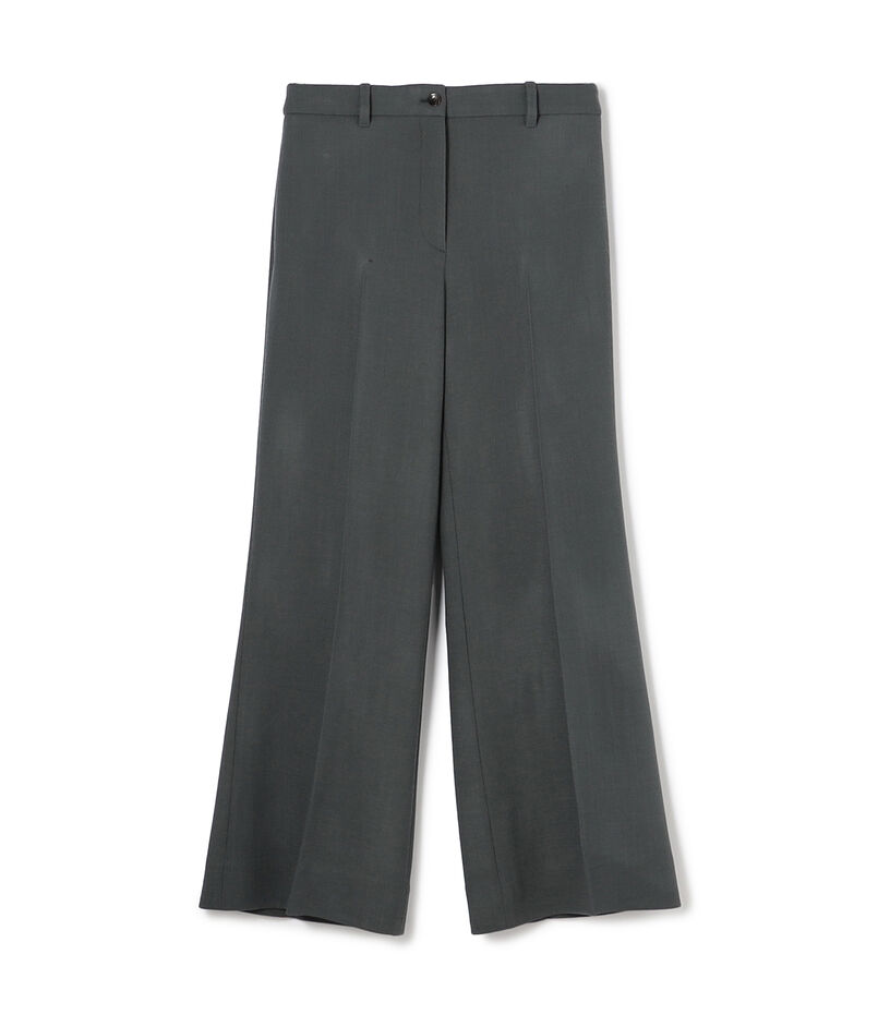 ナチュラルストレッチウール セミフレアパンツ