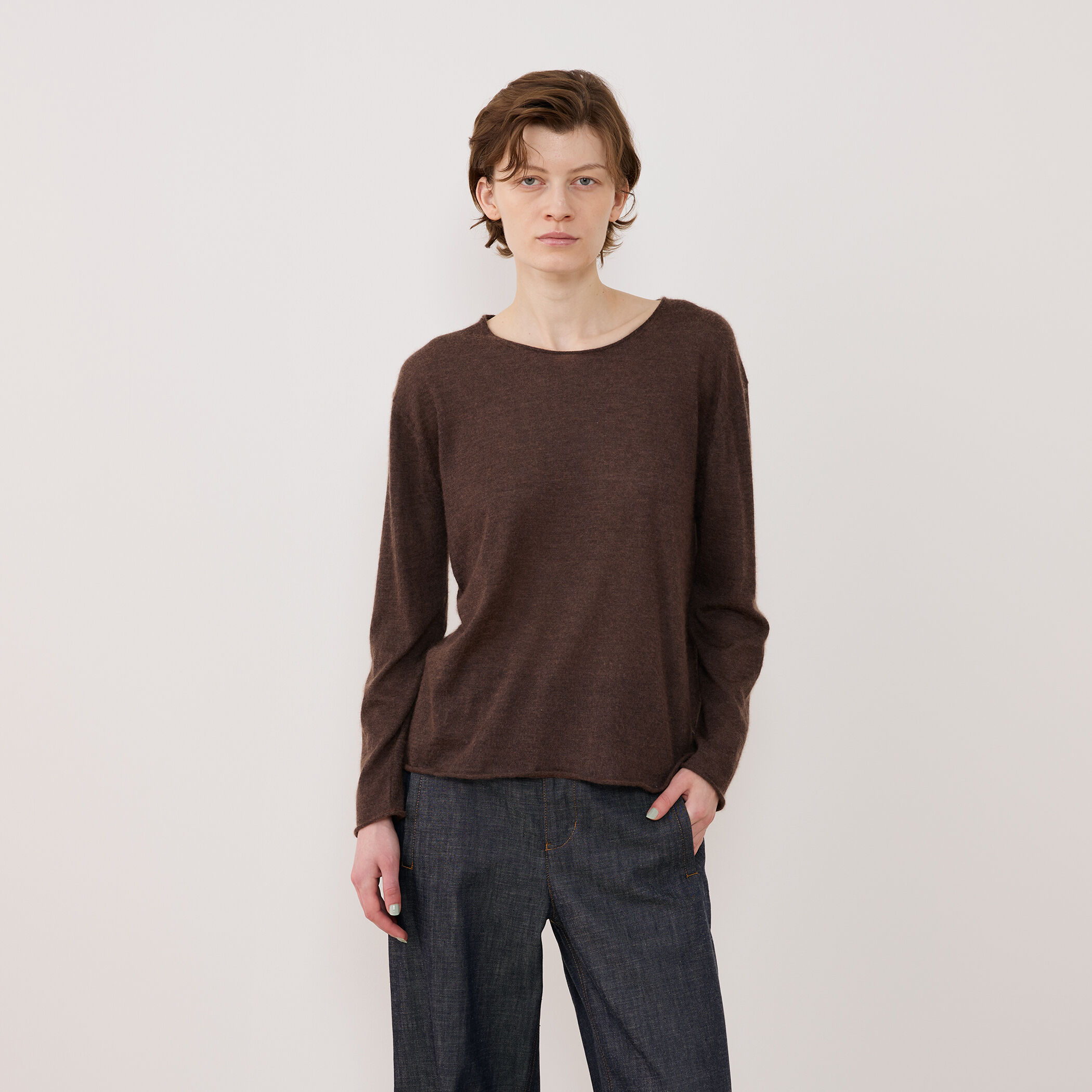 カシミヤシルク クルーネックプルオーバー｜トゥモローランド 公式通販