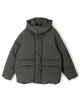 ポリエステル フーデッドダウンジャケット