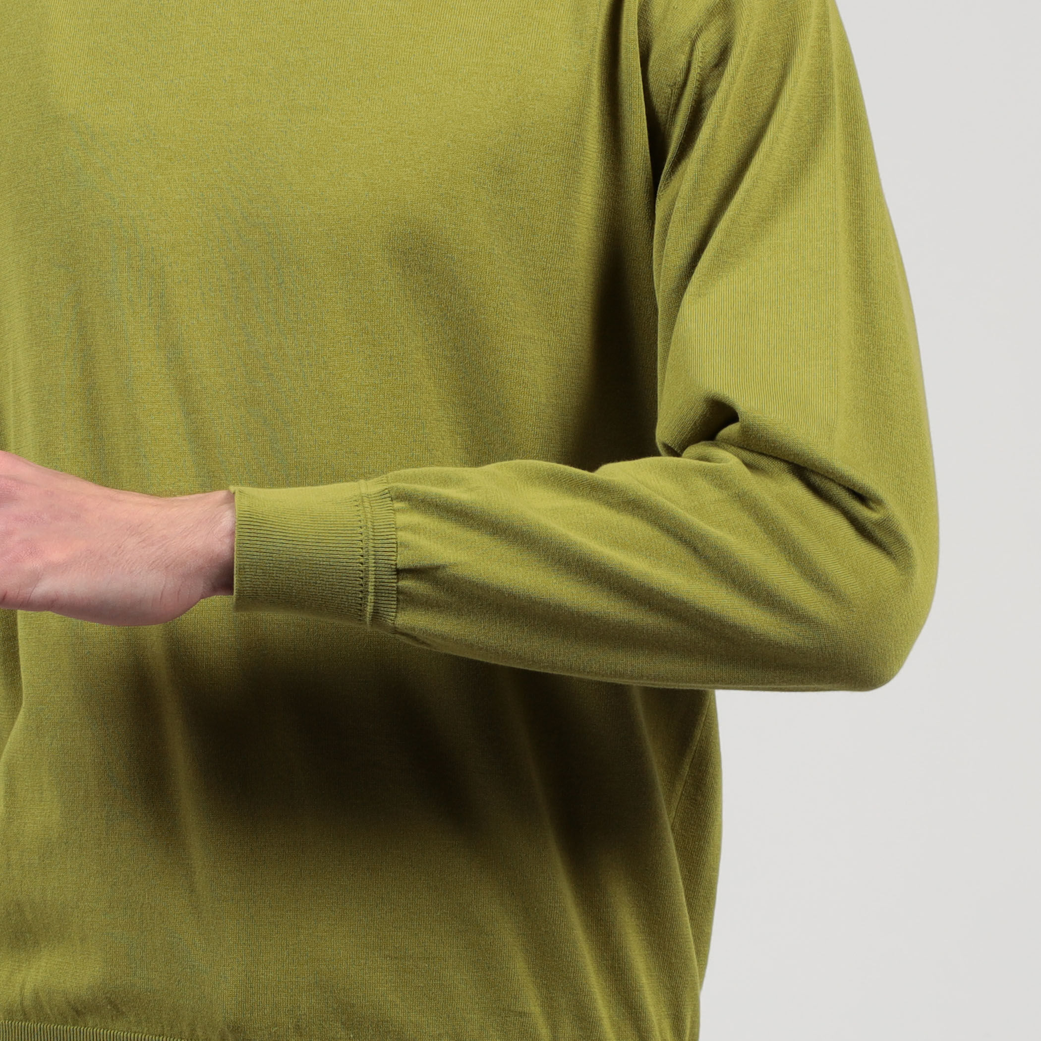 TOMORROWLAND tricot ギザコットン クルーネックプルオーバーニット