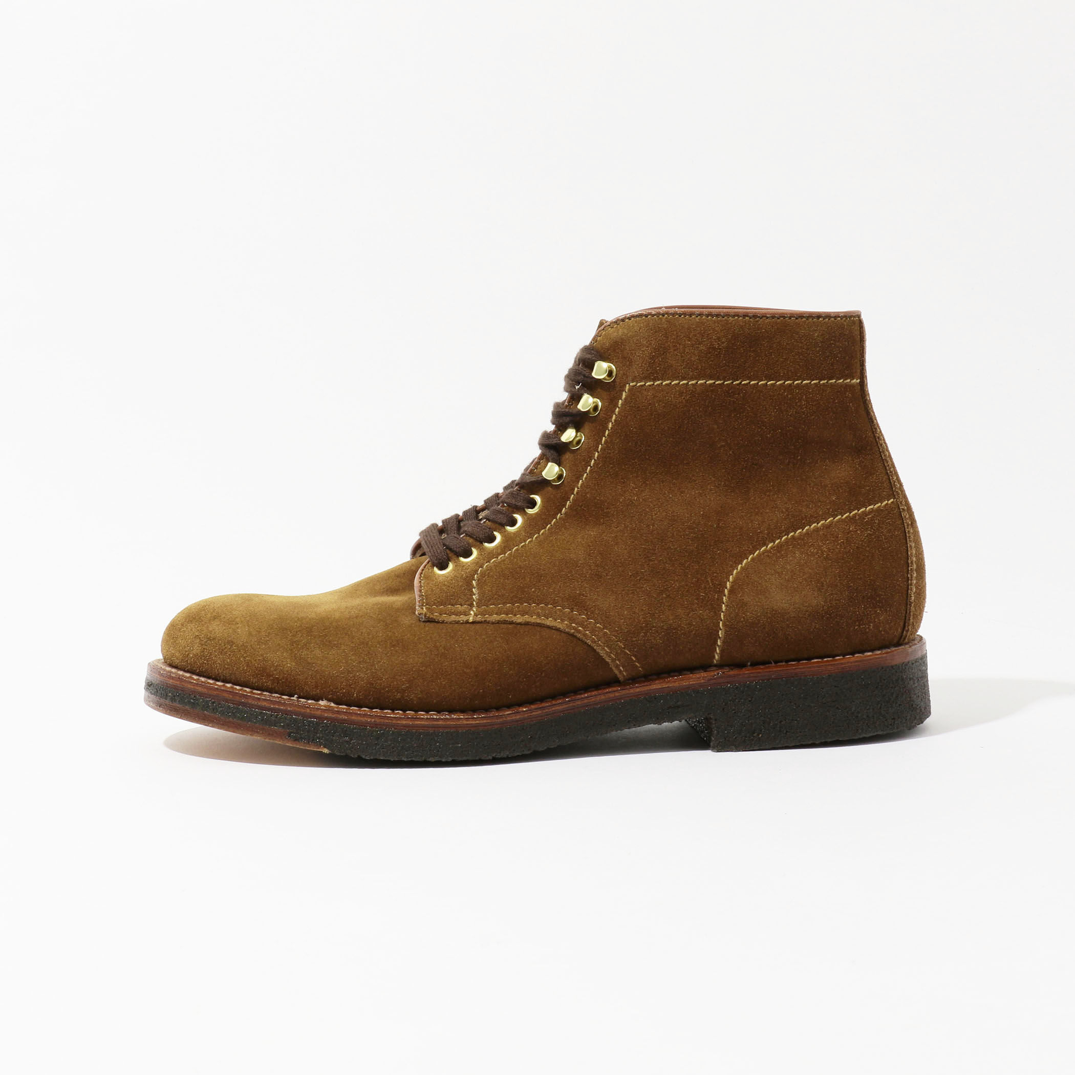 美品　Alden スエード　プレーントゥ　ブーツ　USA8 オールデン N6438 P-TOE NICKEL EYELET スエード TAN