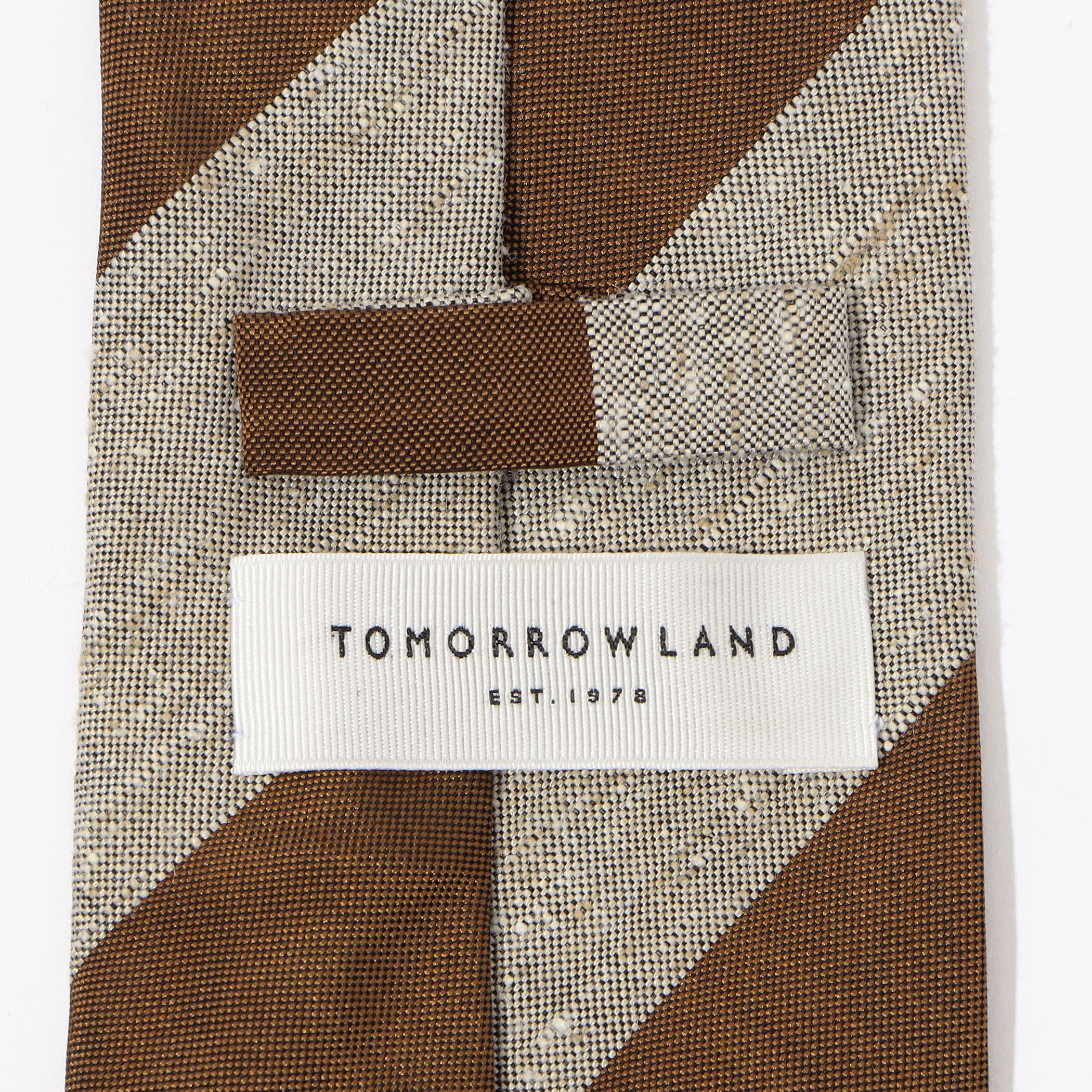 TOMORROWLAND シルクコットン レジメンタルストライプネクタイ