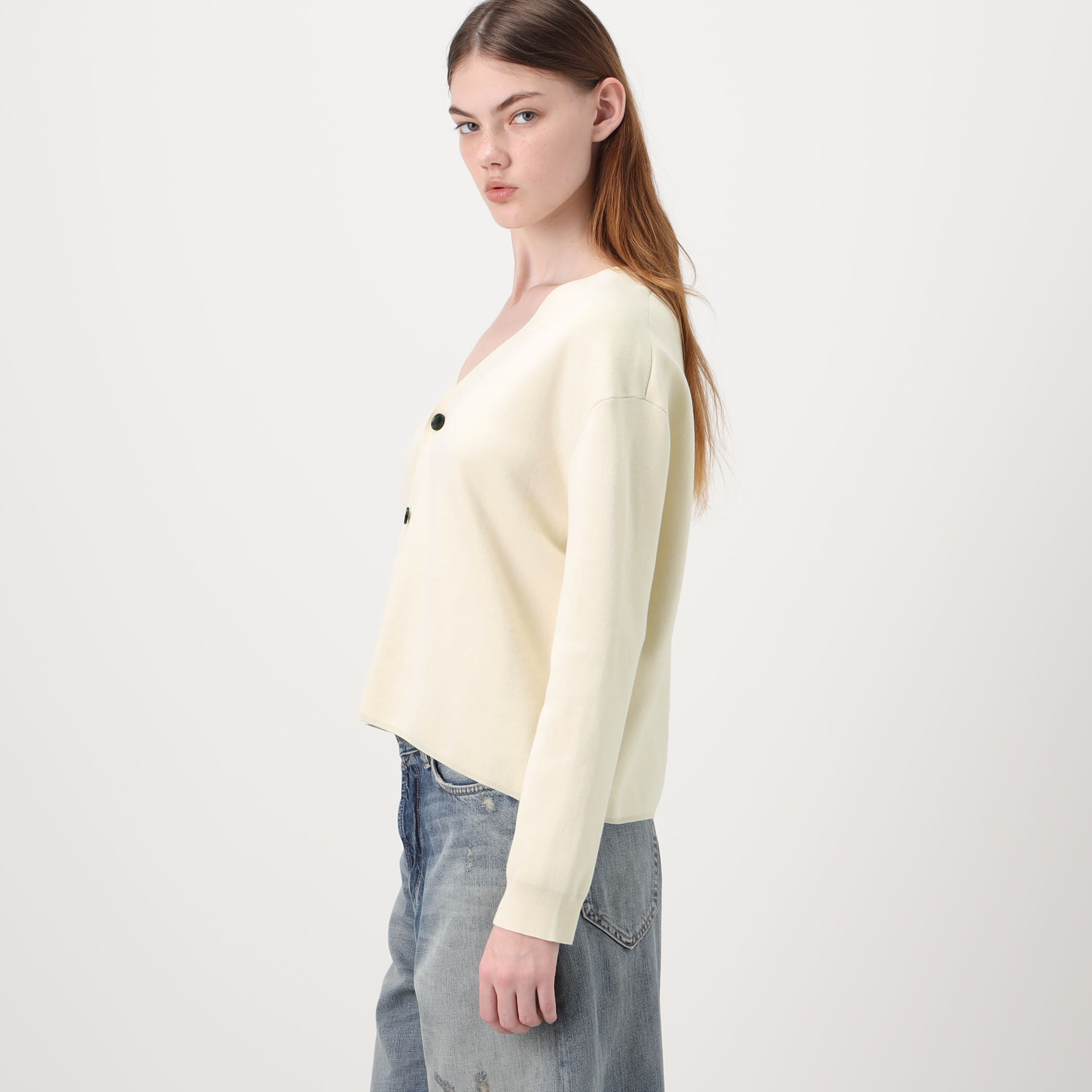 ELS cotton Vネックカーディガン｜トゥモローランド 公式サイト