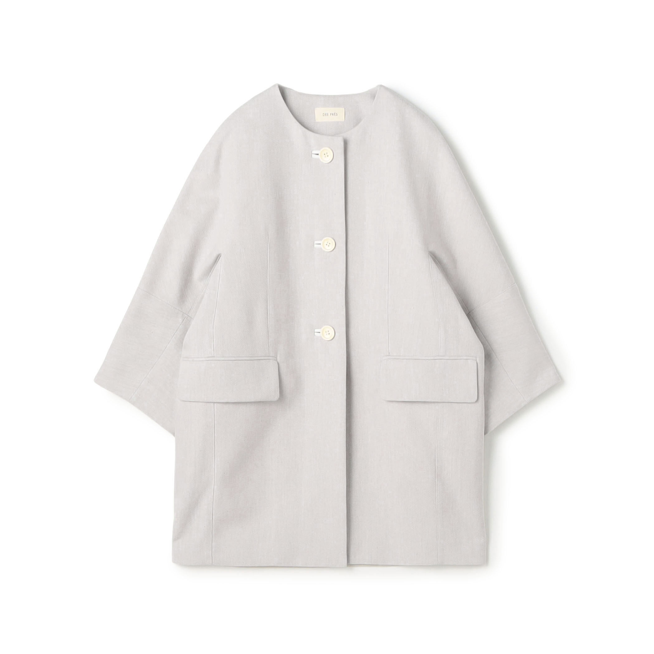 DES PRÉS woolノーカラーコート 【公式通販】