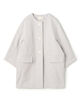 コットンオックスフォード キモノスリーブミディコート