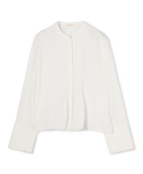 ハイツイストレーヨン ピンタックブラウス