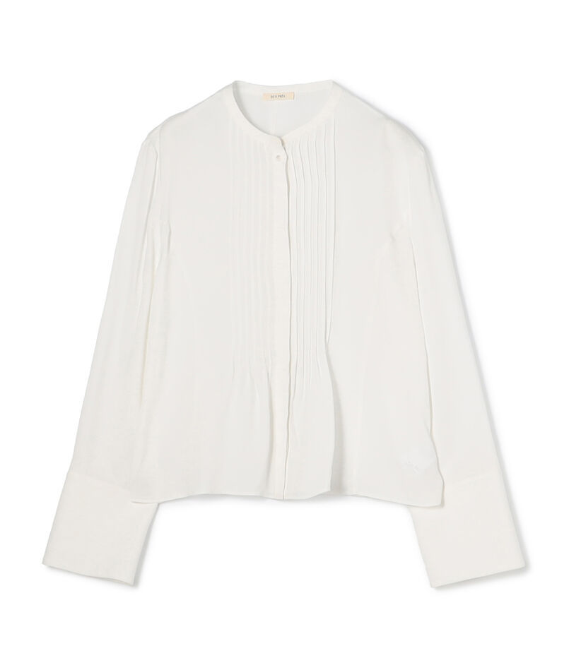 ハイツイストレーヨン ピンタックブラウス