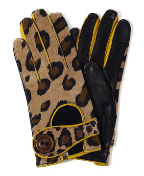 MAISON FABRE AUTO PANTH レオパード レザーグローブ