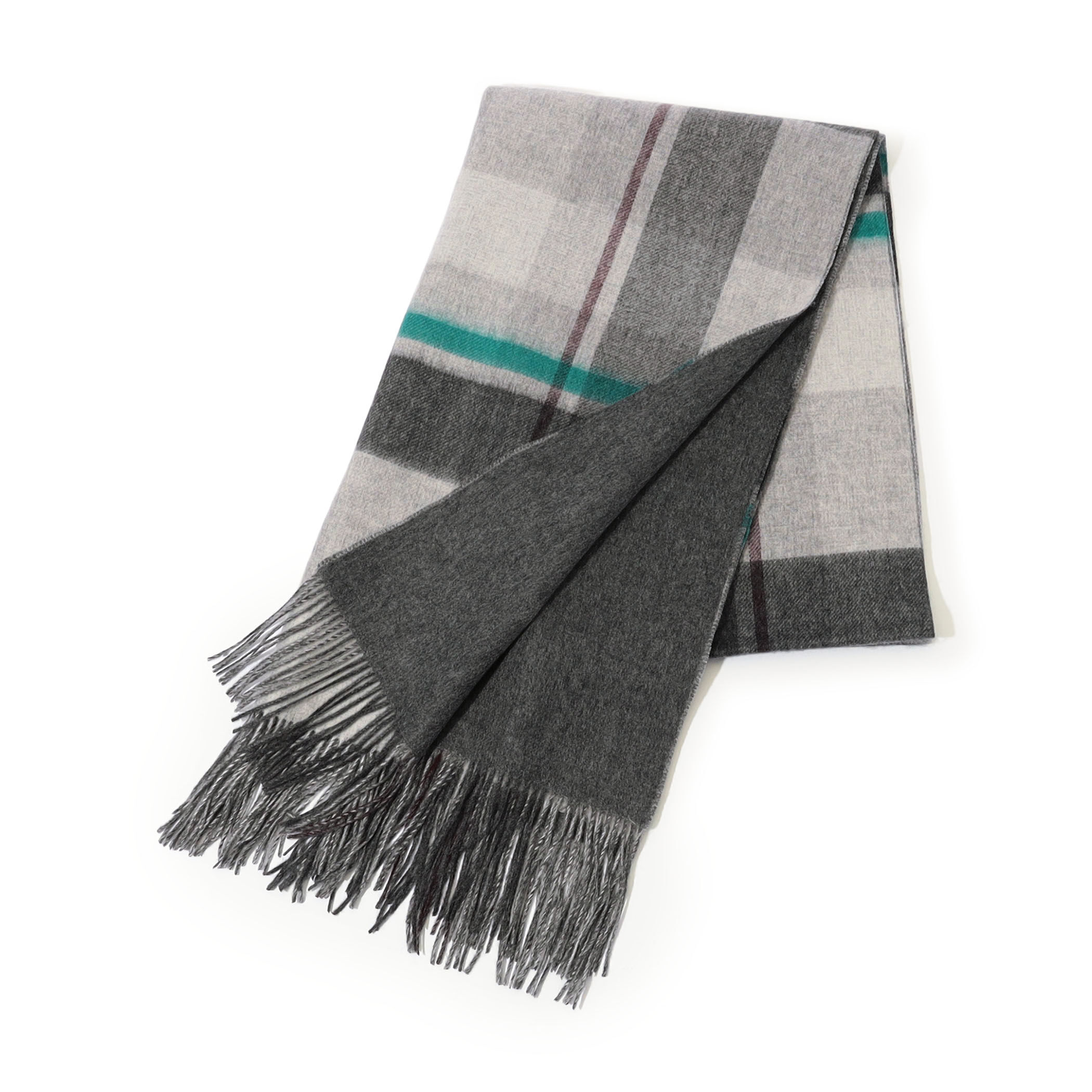 TOMORROWLAND カシミヤ ダブルフェイス チェックストール