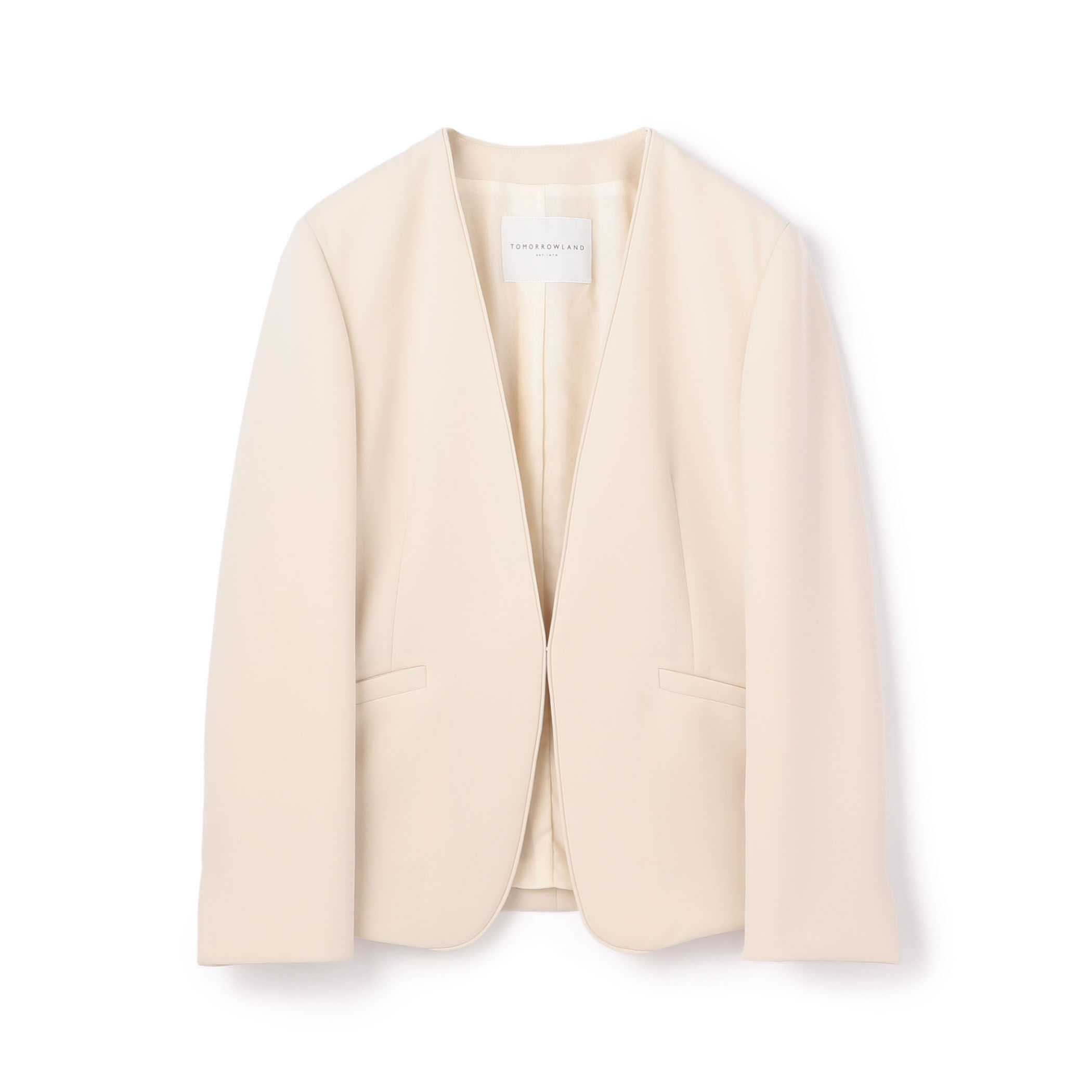 ドライダブルクロス ノーカラージャケット　トゥモローランド ドライダブルクロス ノーカラージャケット | maison TOMORROWLAND