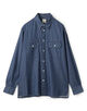 インディゴカシミヤ ダブルポケットレギュラーカラーシャツ