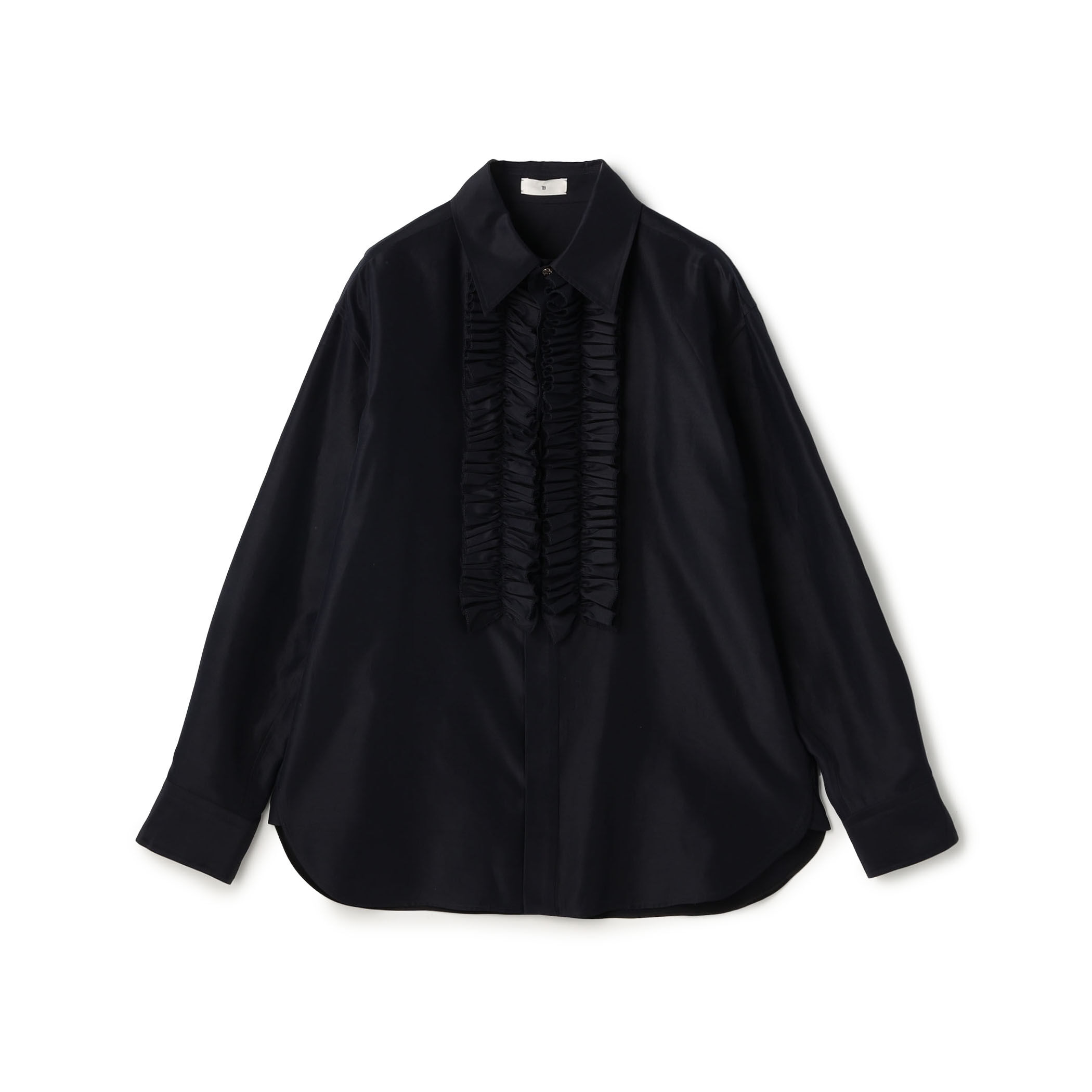 シルクコットンクロス フロントフリルシャツ｜トゥモローランド 公式通販