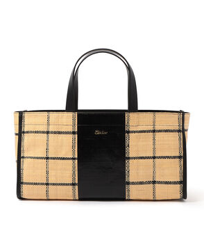 Ele`Sac CHECK WIDE TOTE バッグ
