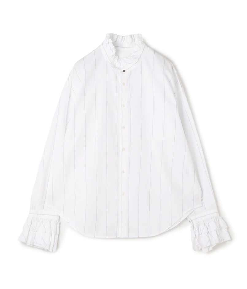 コットン フリルシャツ