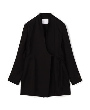 Mame Kurogouchi Triacetate Polyester Collarless Jacket カラーレスジャケット