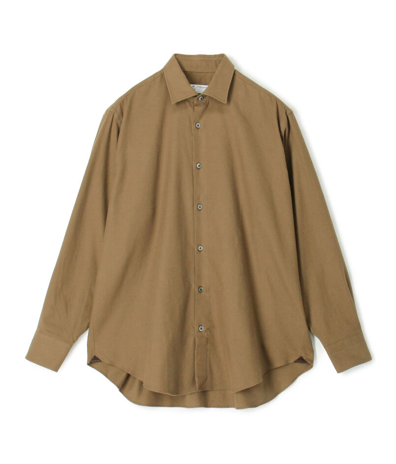 ERRICO FORMICOLA コットンネル レギュラーカラーシャツ