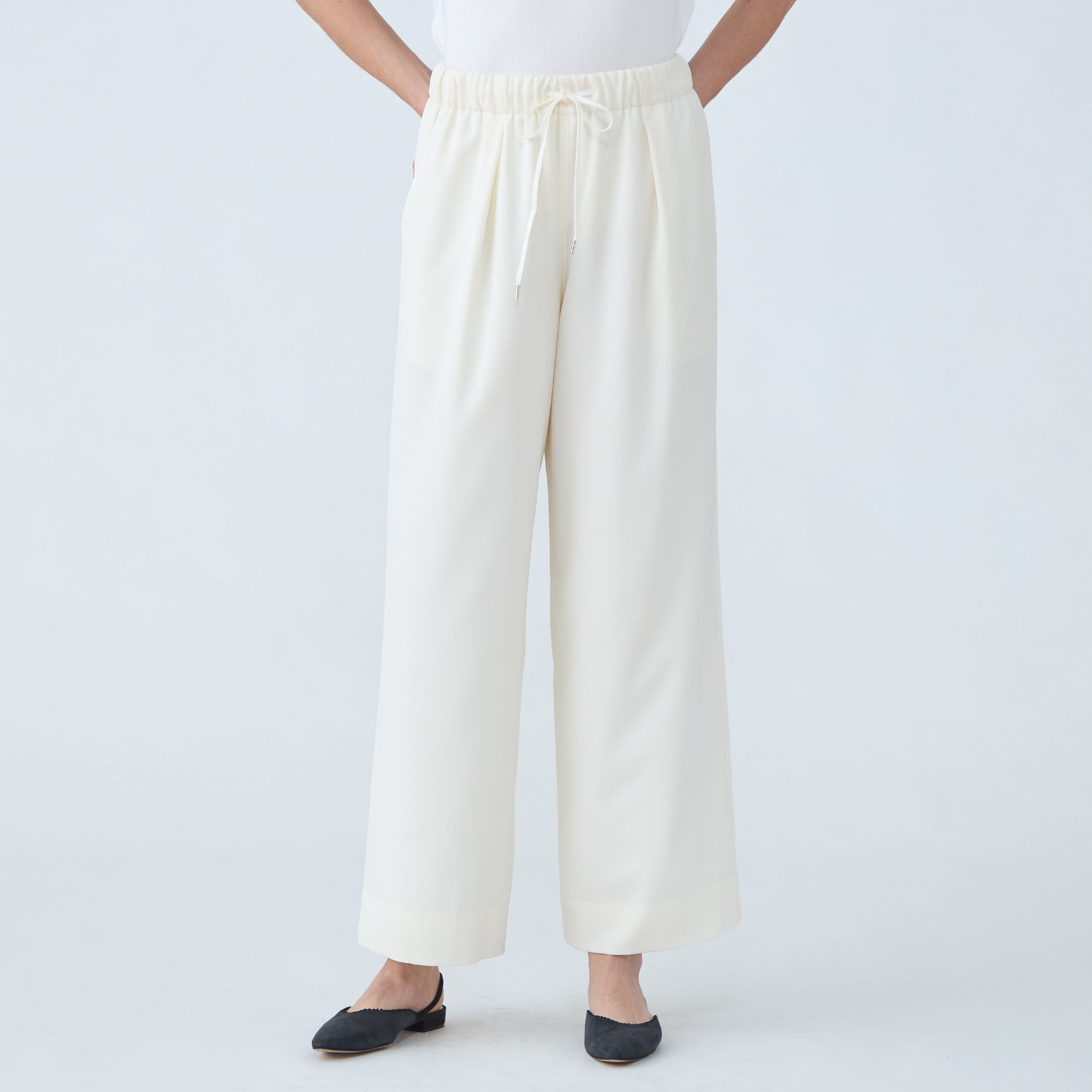 2-wayストレッチ イージーセミワイドパンツ｜トゥモローランド