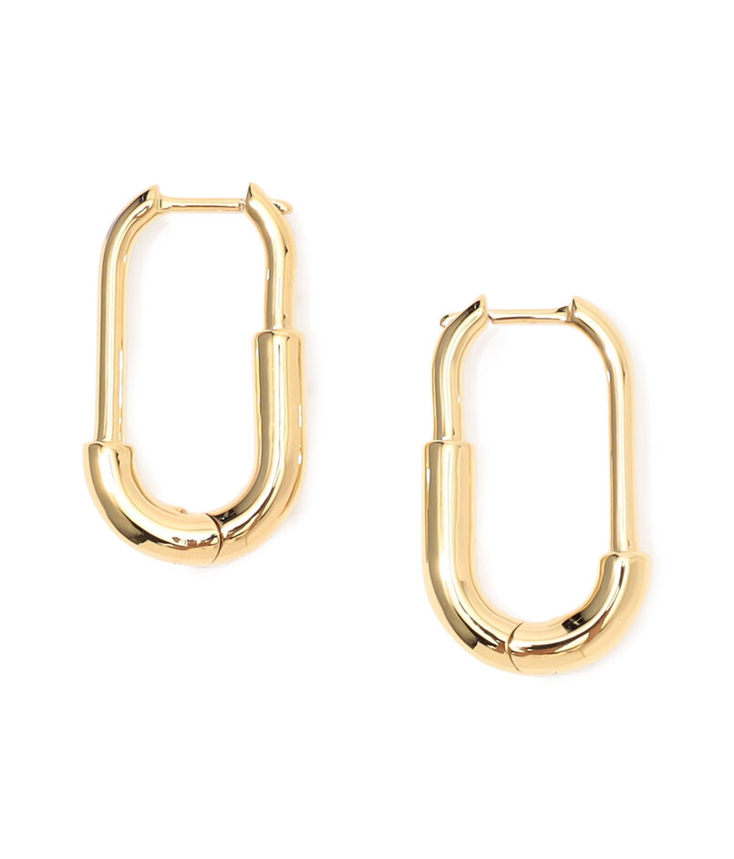 Otiumberg. Large Staple Hoops ゴールドピアス