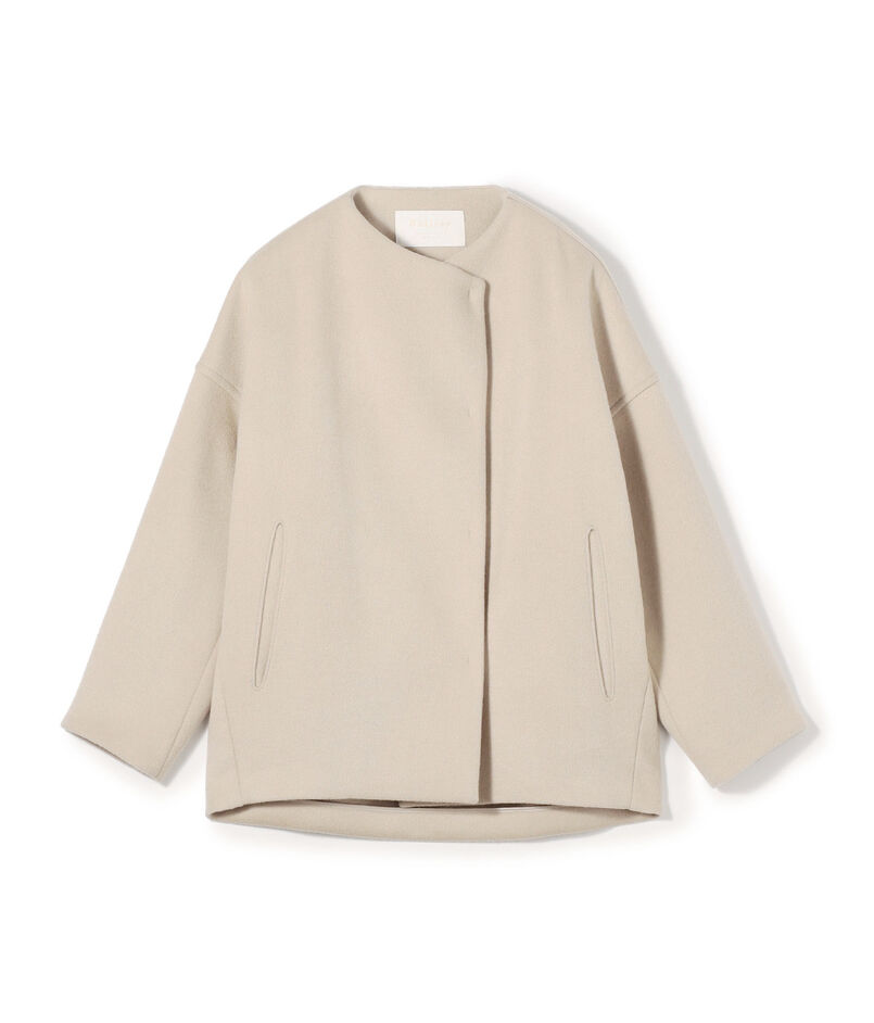 ウールカシミヤビーバー ショートコクーンコート
