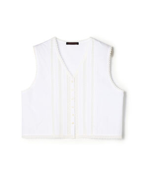 コットンコンビネーション ショートブラウス