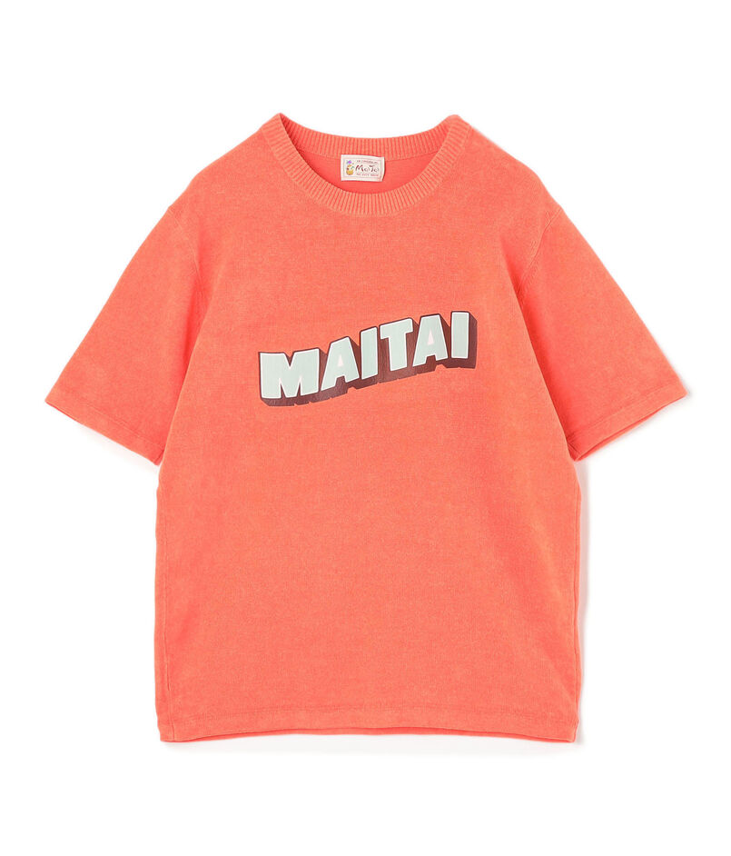 Mai Tai コットンシェニール プリントニットTシャツ