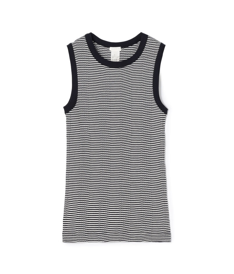 コットンランダムリブ ノースリーブプルオーバー