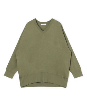 プレーンコットン Vネックプルオーバー