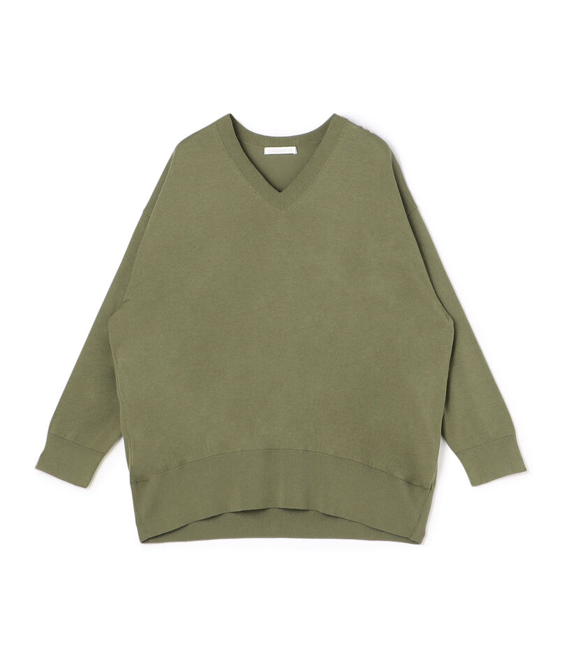 プレーンコットン Vネックプルオーバー