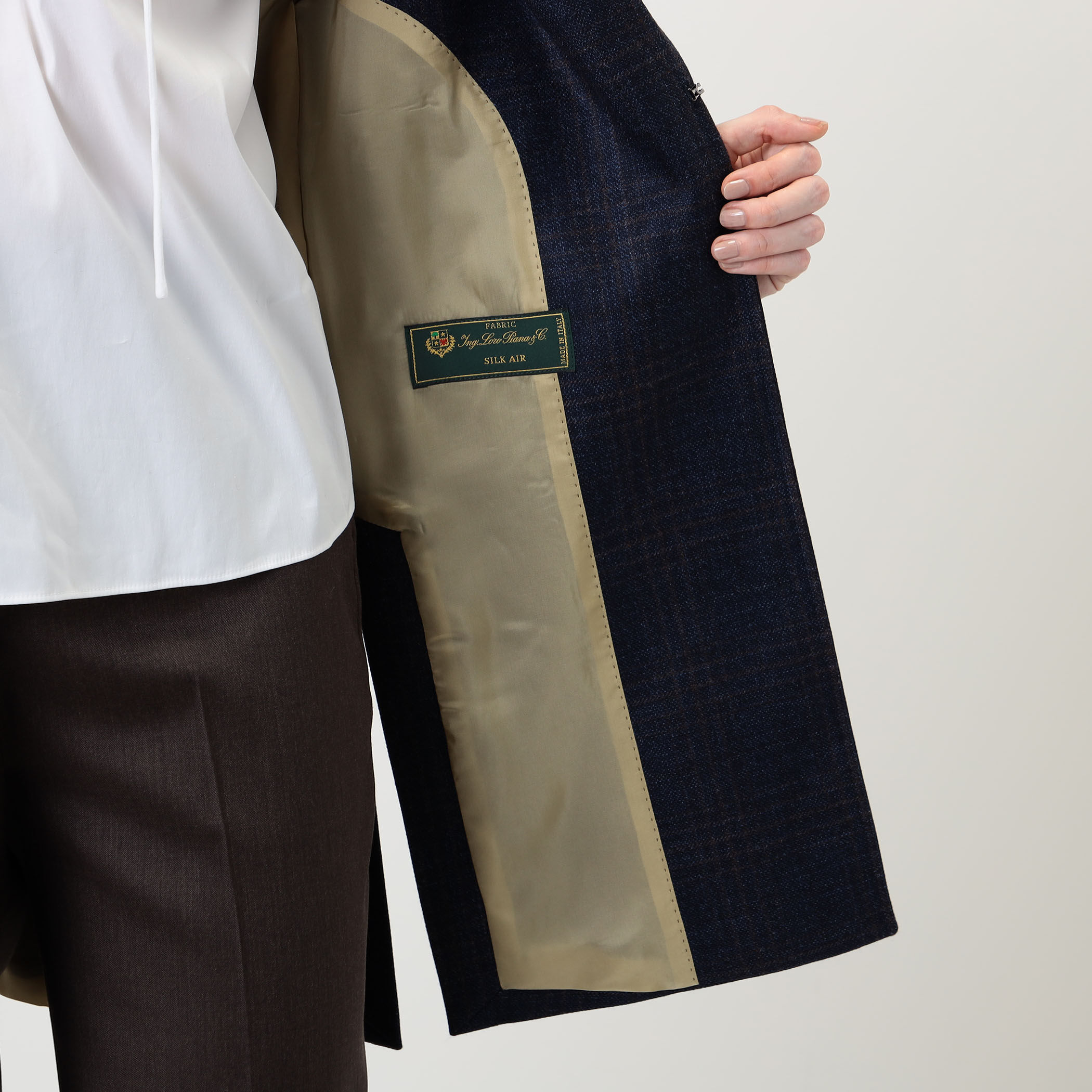 SILK AIR GLEN CHECK ロングジレ｜トゥモローランド 公式サイト