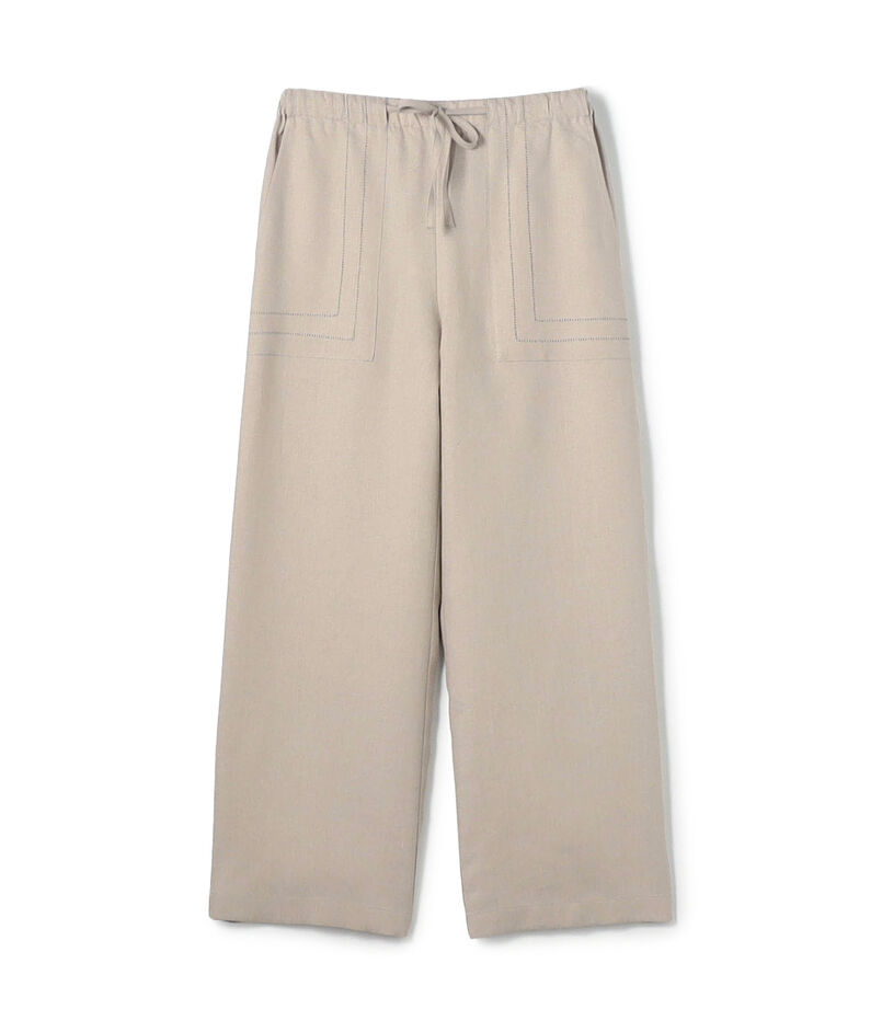 フレンチリネン イージーストレートパンツ