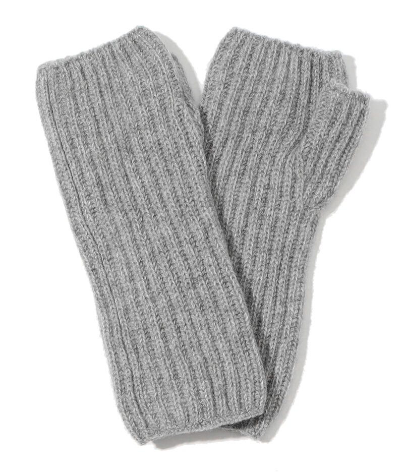 Johnstons of Elgin カシミヤ リブニットグローブ