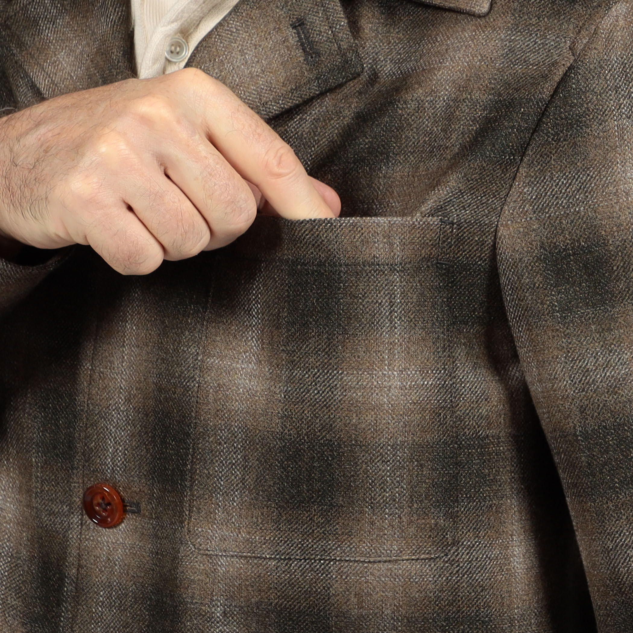 ウールカシミヤシルク ダブルポケット シャツジャケット SILKAIR LORO