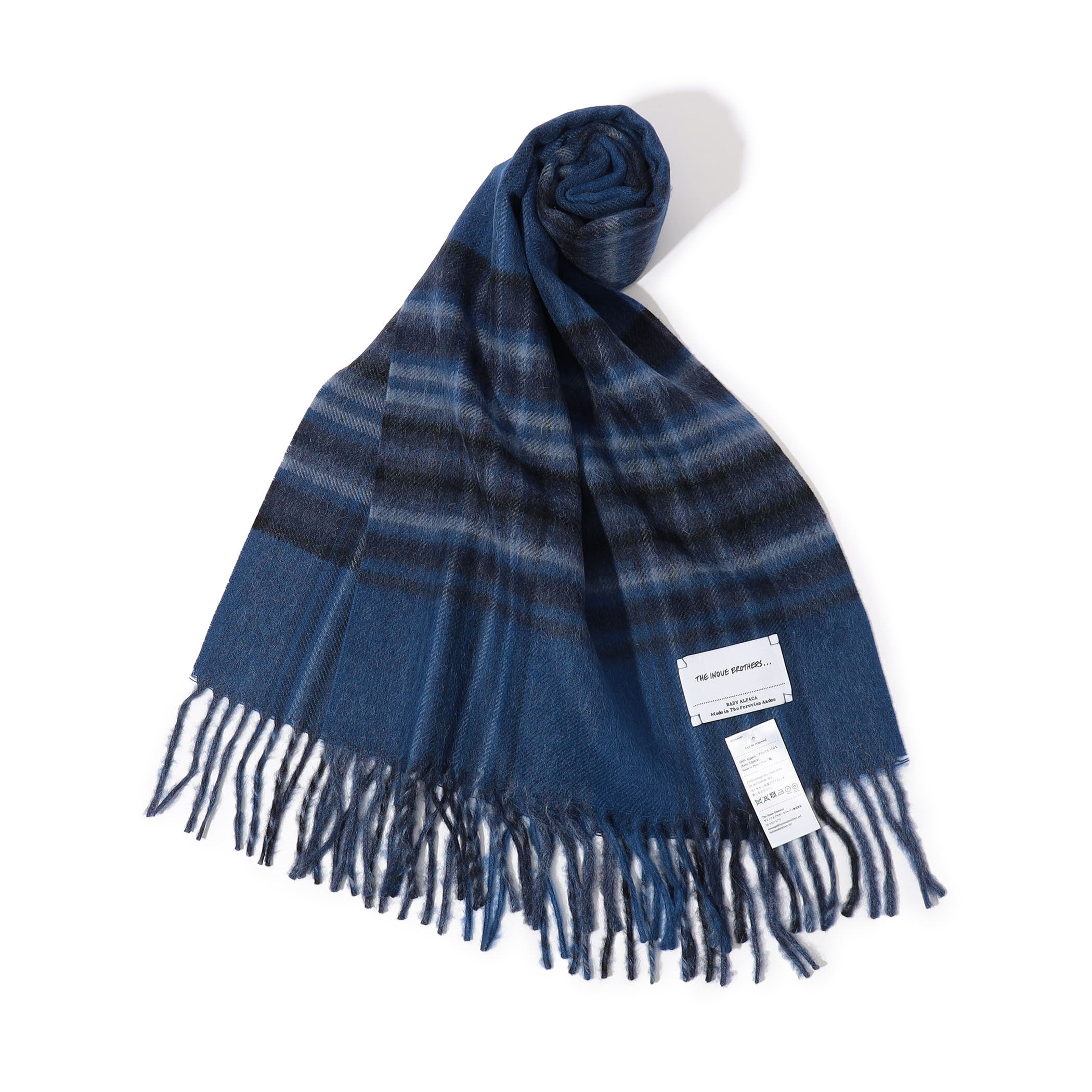 THE INOUE BROTHERS Brushed Scarf チェックストール 