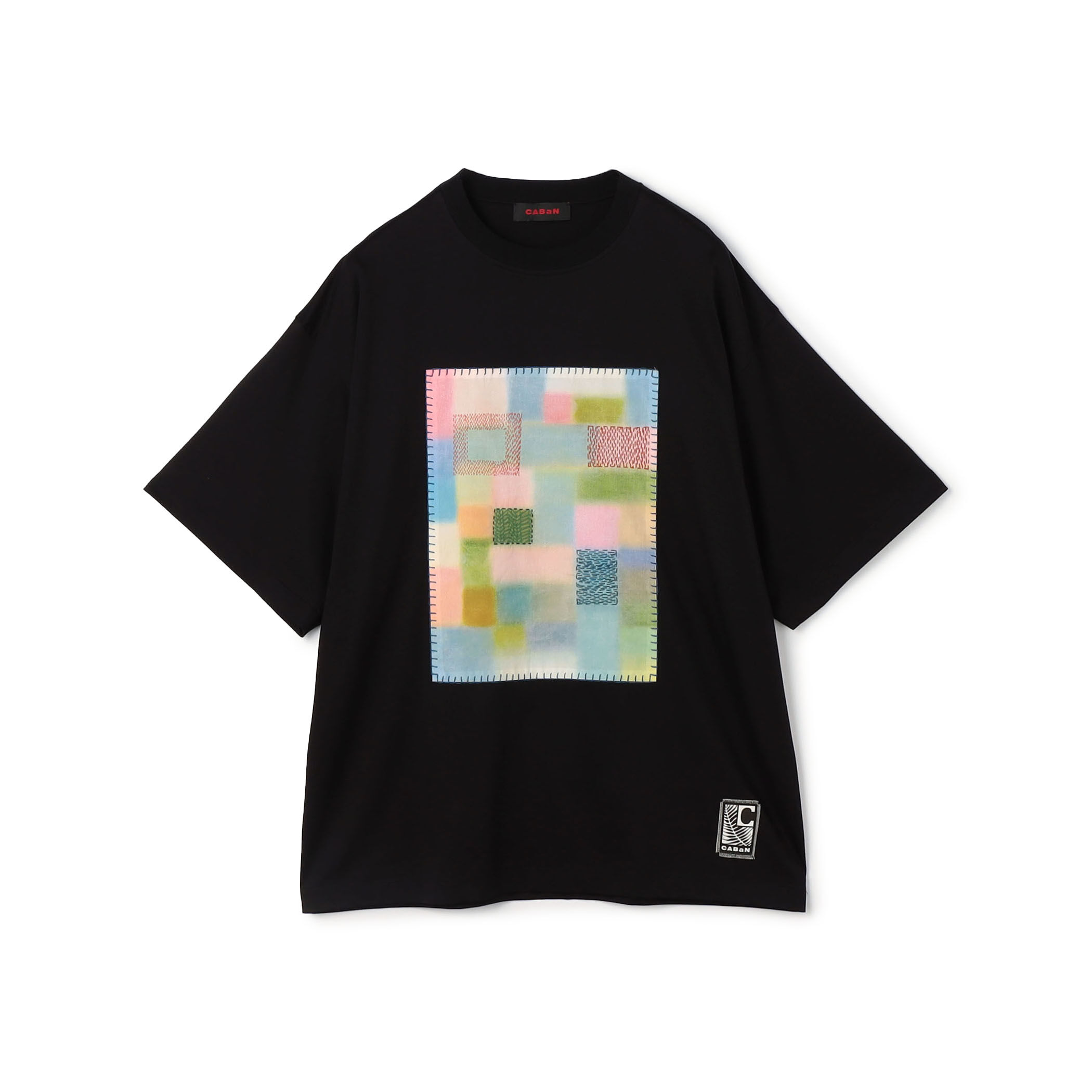 ★大人気商品★ CABaN スビンコットン モザイクプリントTシャツ トップス