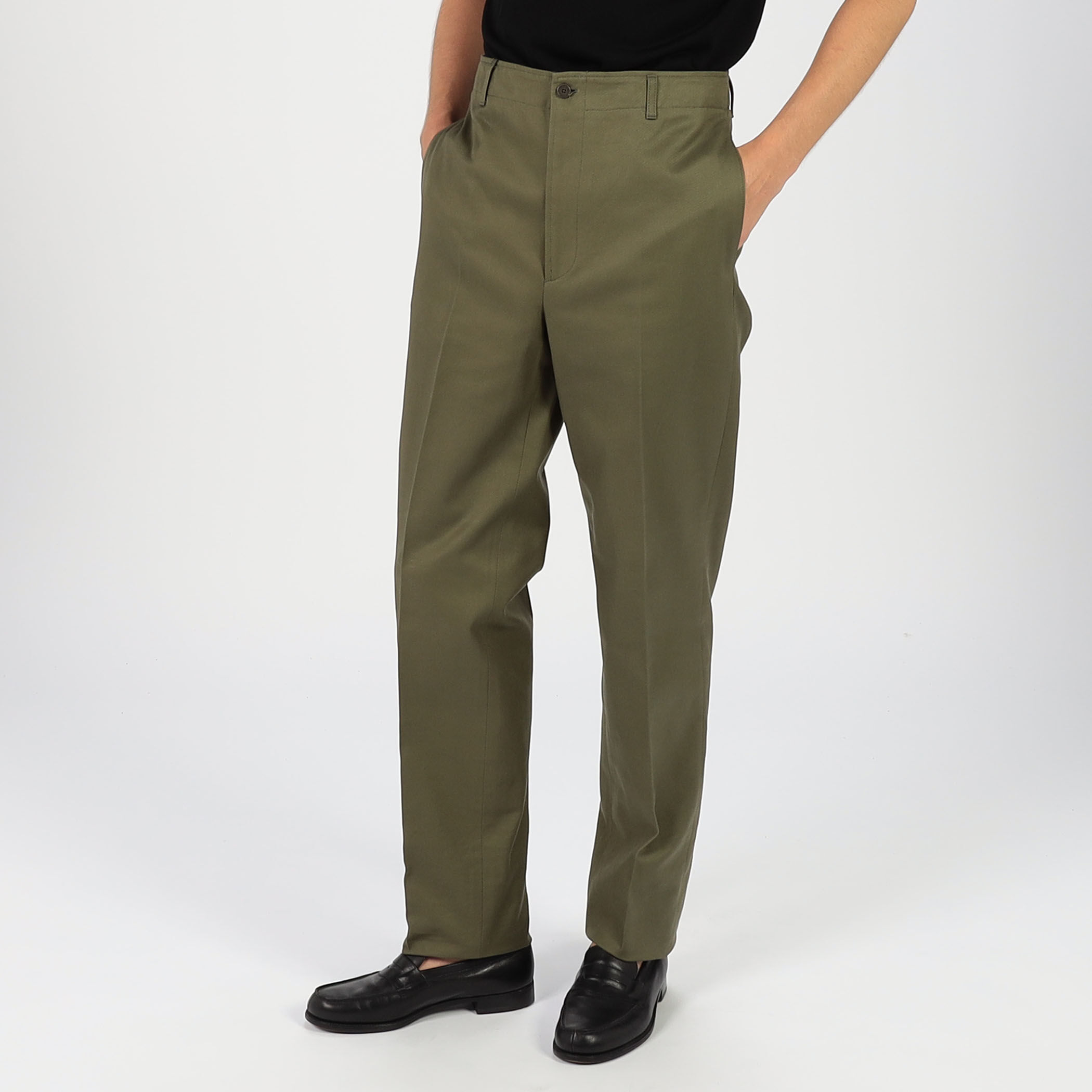 BERNARD ZINS SPENDER コットン シンチバック ワイドトラウザーズ