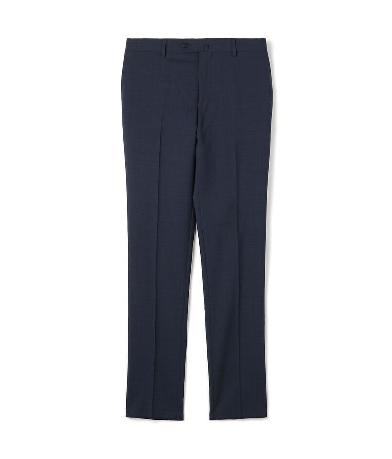 Super120'sウールポリエステル ノープリーツスリムスラックス