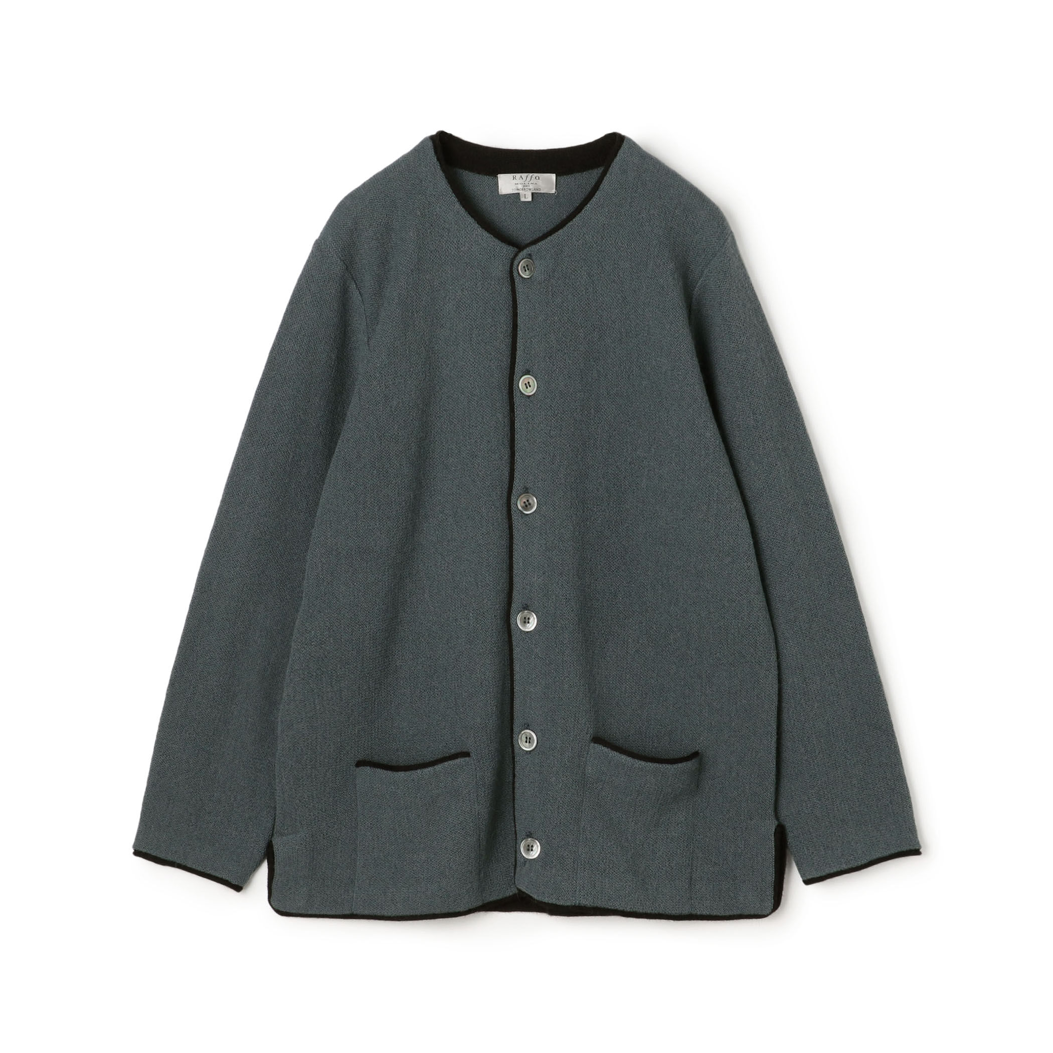 別注】Raffa Molina パイピング クルーネック ニットカーディガン