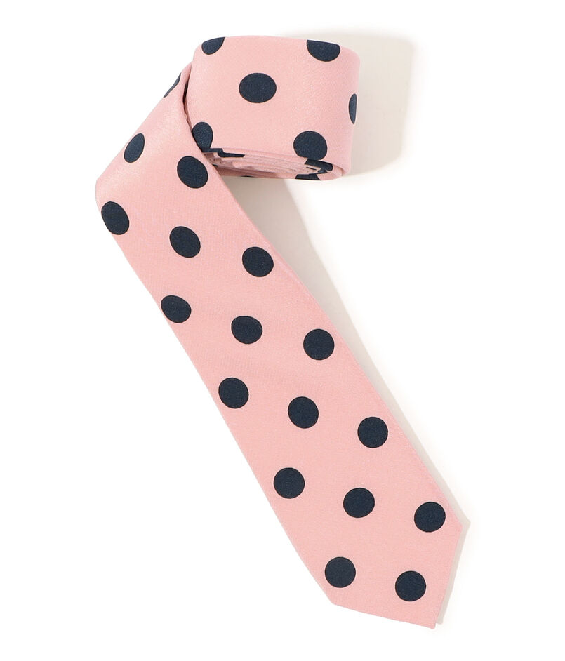 MAISON et VOYAGE シルクプリント 12mmドット ナロータイ